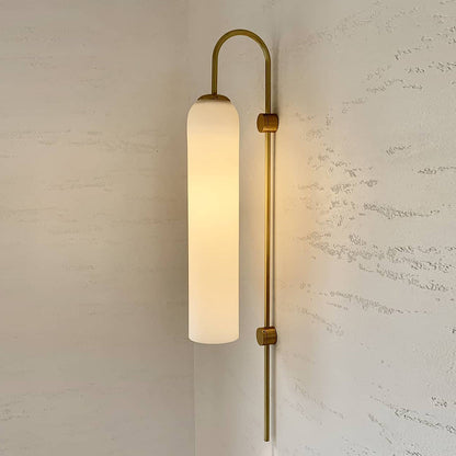 Sleek Glass Wall Lamp, 7 Glass Colors