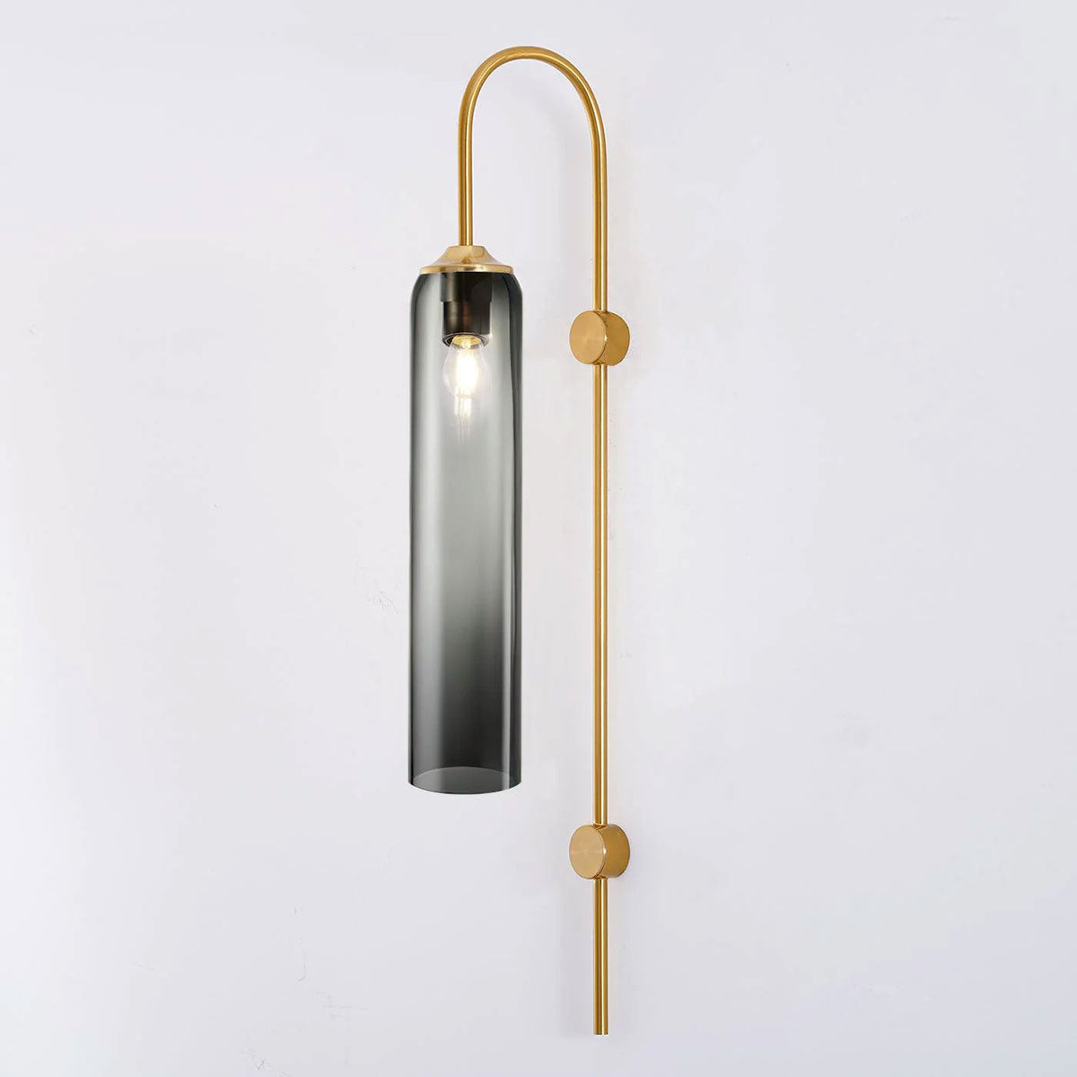 Sleek Glass Wall Lamp, 7 Glass Colors
