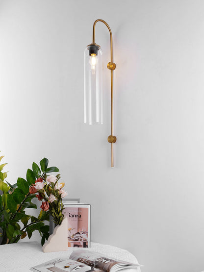 Sleek Glass Wall Lamp, 7 Glass Colors