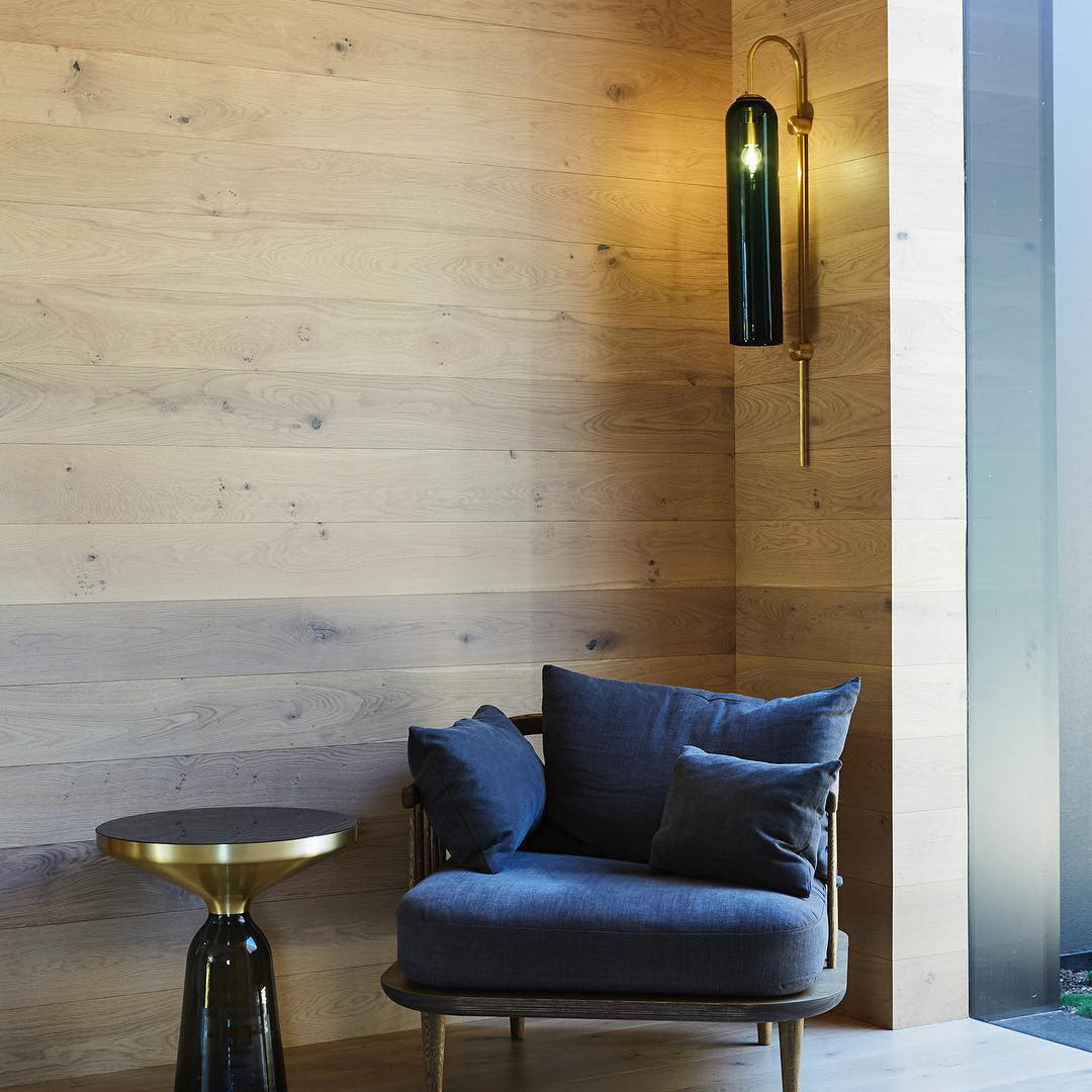 Sleek Glass Wall Lamp, 7 Glass Colors
