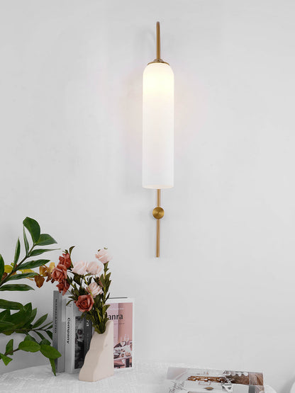 Sleek Glass Wall Lamp, 7 Glass Colors