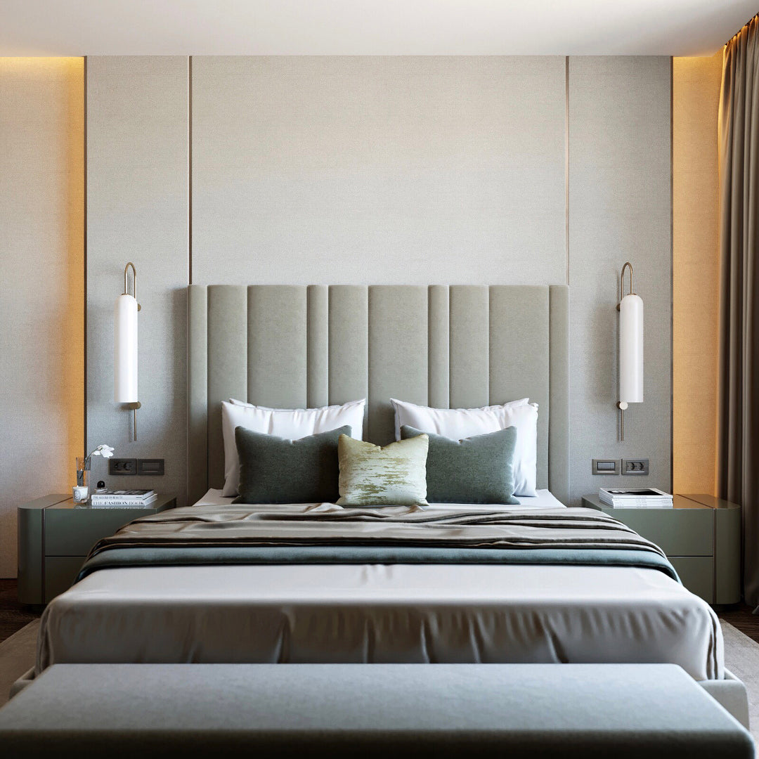 Sleek Glass Wall Lamp, 7 Glass Colors