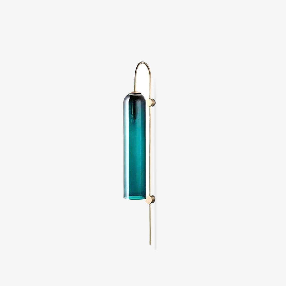 Sleek Glass Wall Lamp, 7 Glass Colors