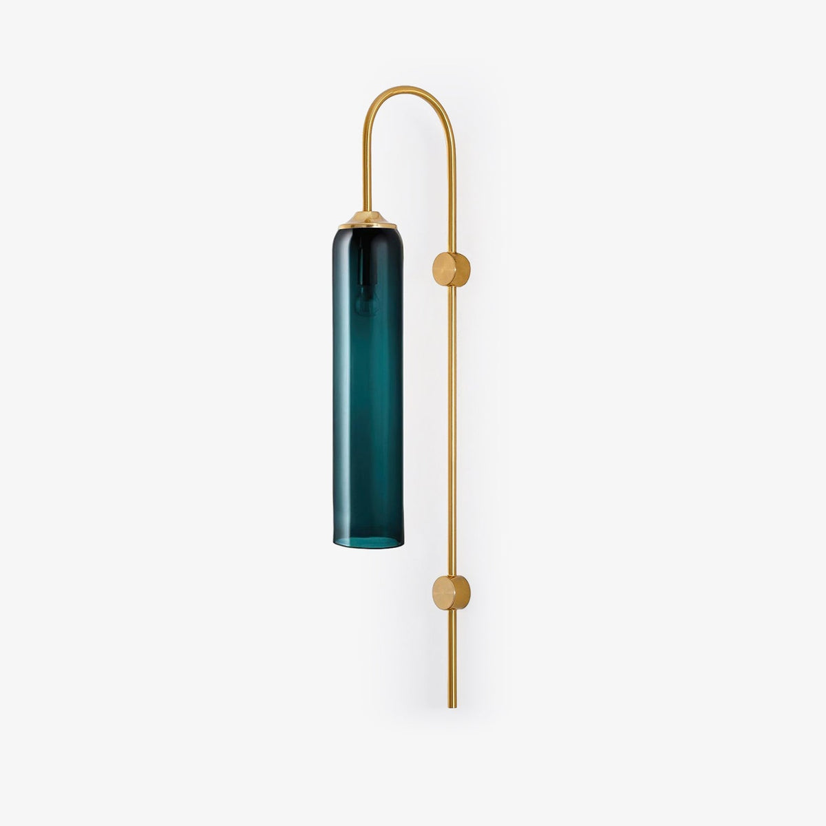 Sleek Glass Wall Lamp, 7 Glass Colors