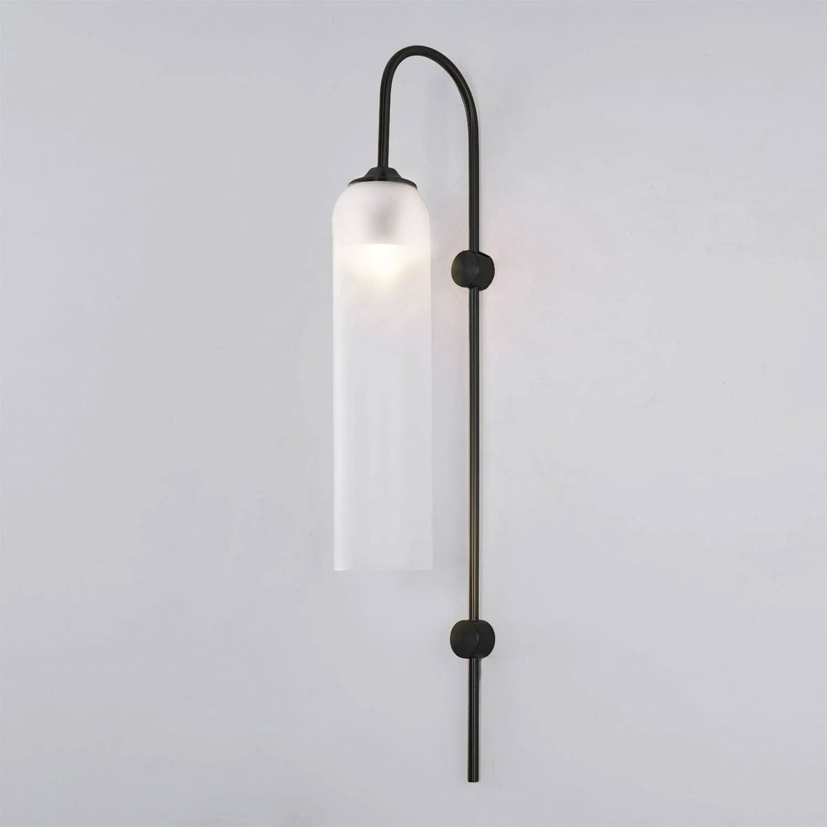 Sleek Glass Wall Lamp, 7 Glass Colors