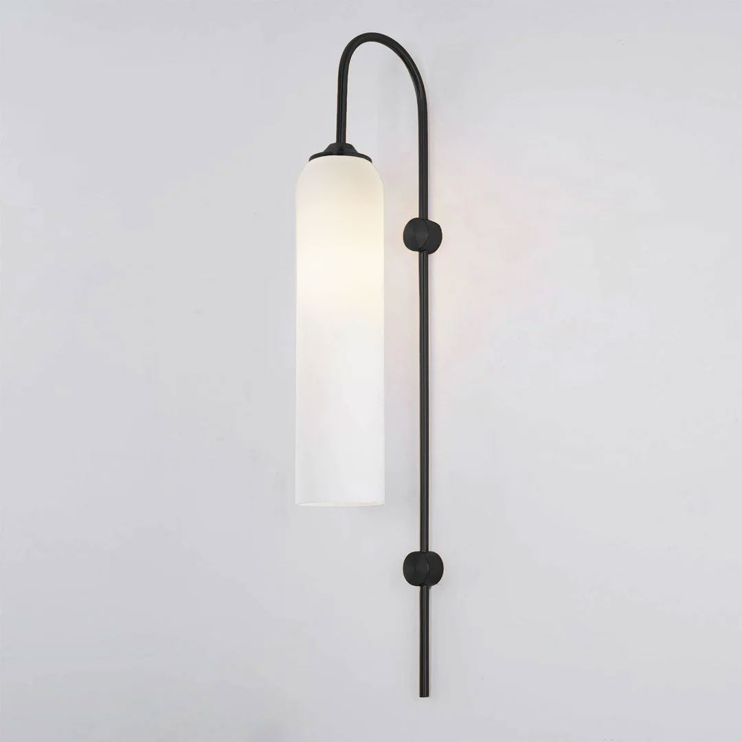 Sleek Glass Wall Lamp, 7 Glass Colors