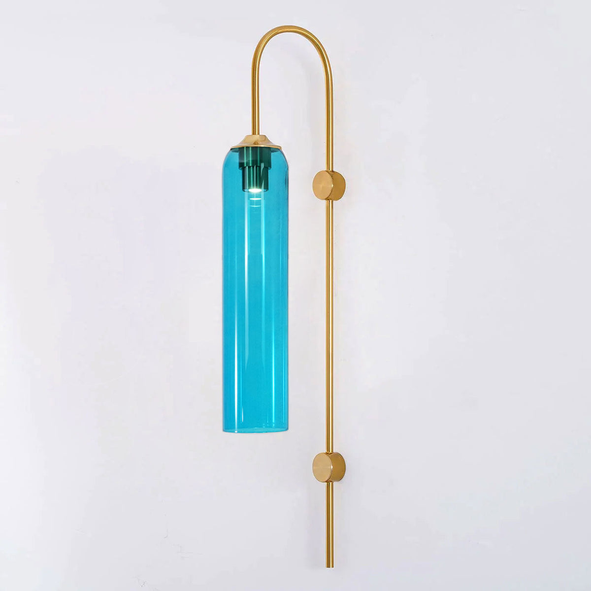 Sleek Glass Wall Lamp, 7 Glass Colors