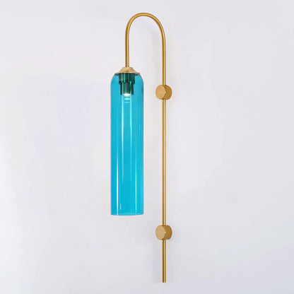 Sleek Glass Wall Lamp, 7 Glass Colors