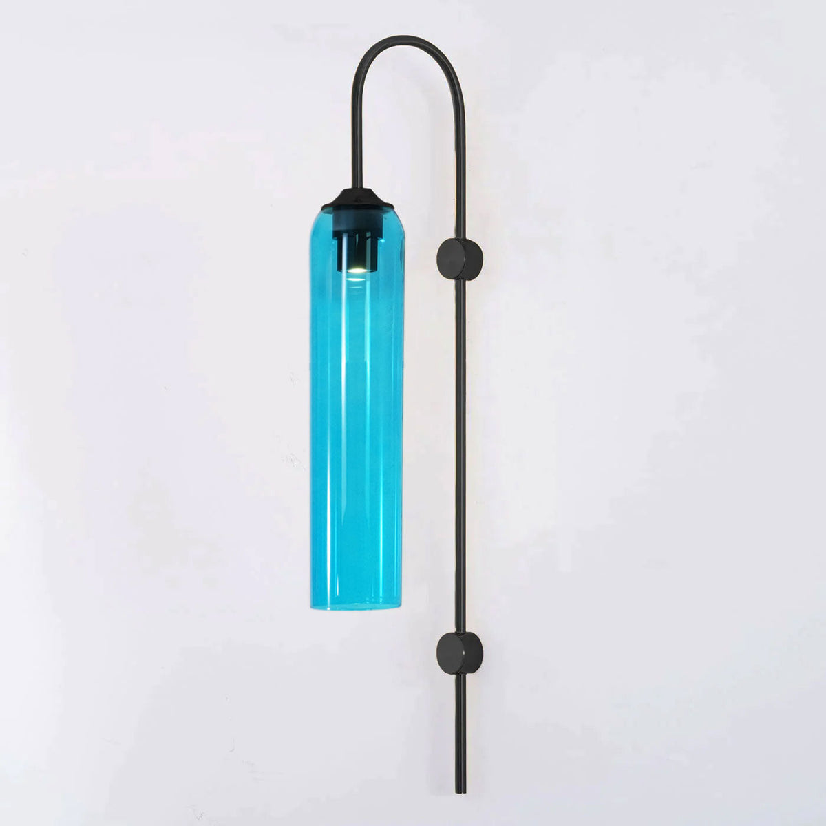 Sleek Glass Wall Lamp, 7 Glass Colors