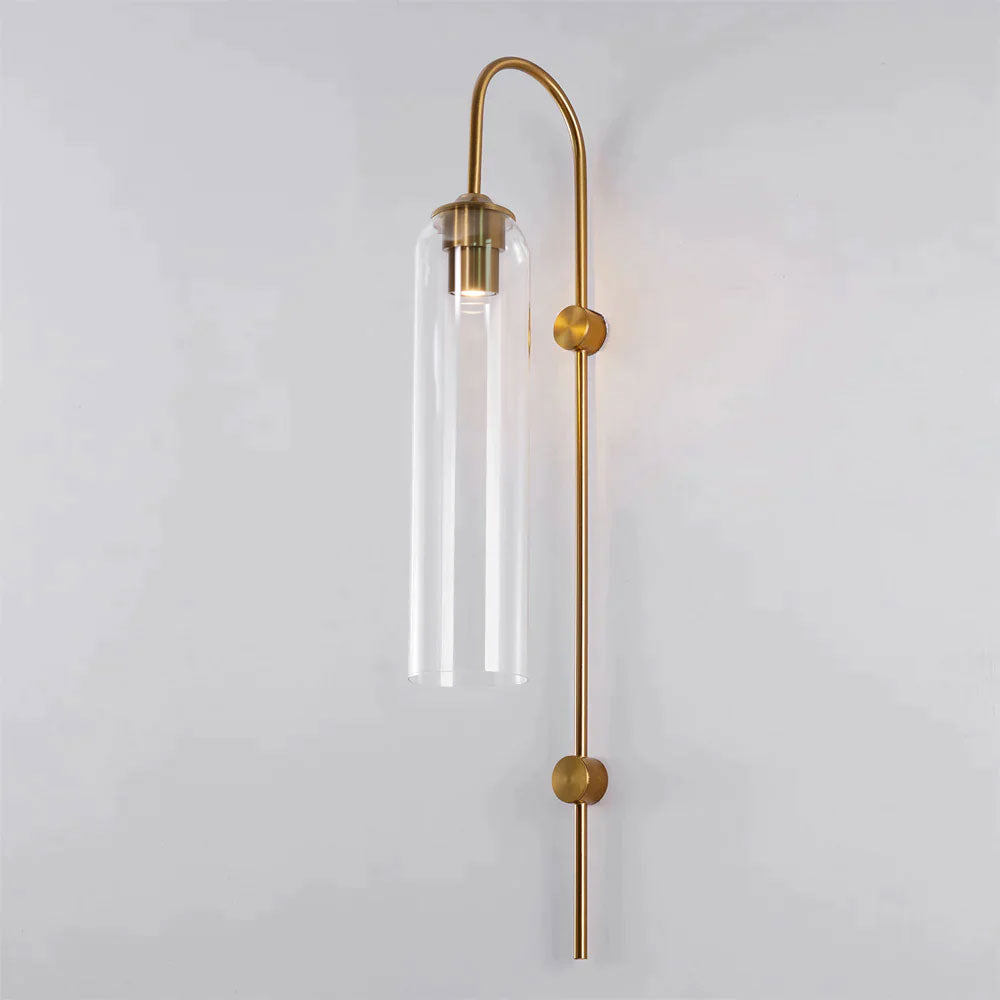 Sleek Glass Wall Lamp, 7 Glass Colors — alternate angle