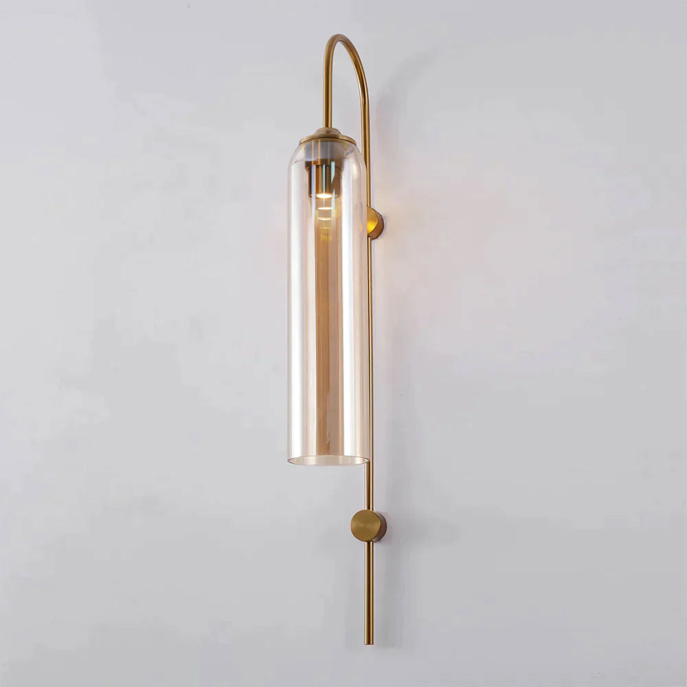 Sleek Glass Wall Lamp, 7 Glass Colors — lifestyle view