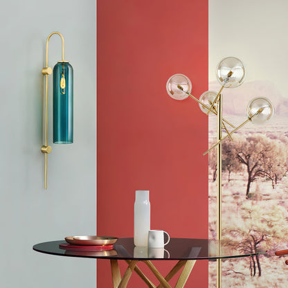 Sleek Glass Wall Lamp, 7 Glass Colors