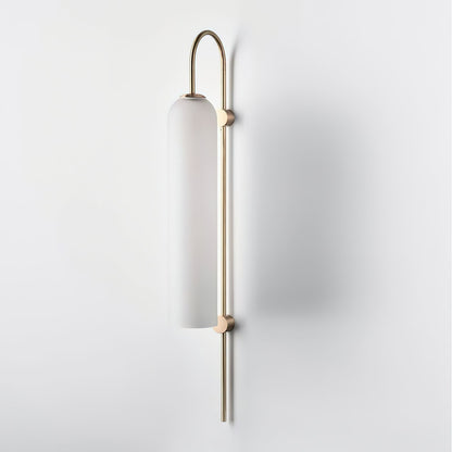 Sleek Glass Wall Lamp, 7 Glass Colors