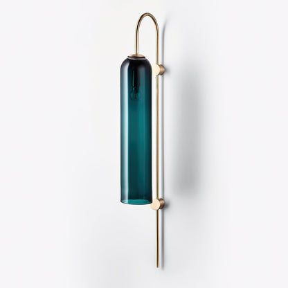 Sleek Glass Wall Lamp, 7 Glass Colors
