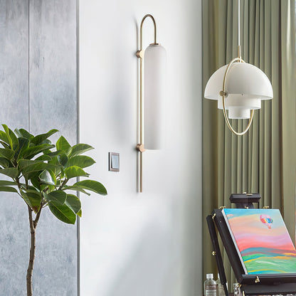 Sleek Glass Wall Lamp, 7 Glass Colors