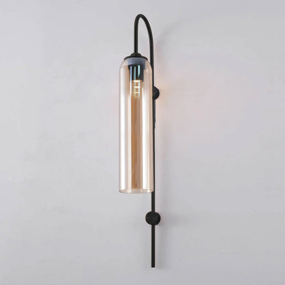 Sleek Glass Wall Lamp, 7 Glass Colors