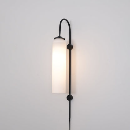 Sleek Glass Plug-In Wall Lamp, 7 Glass Colors