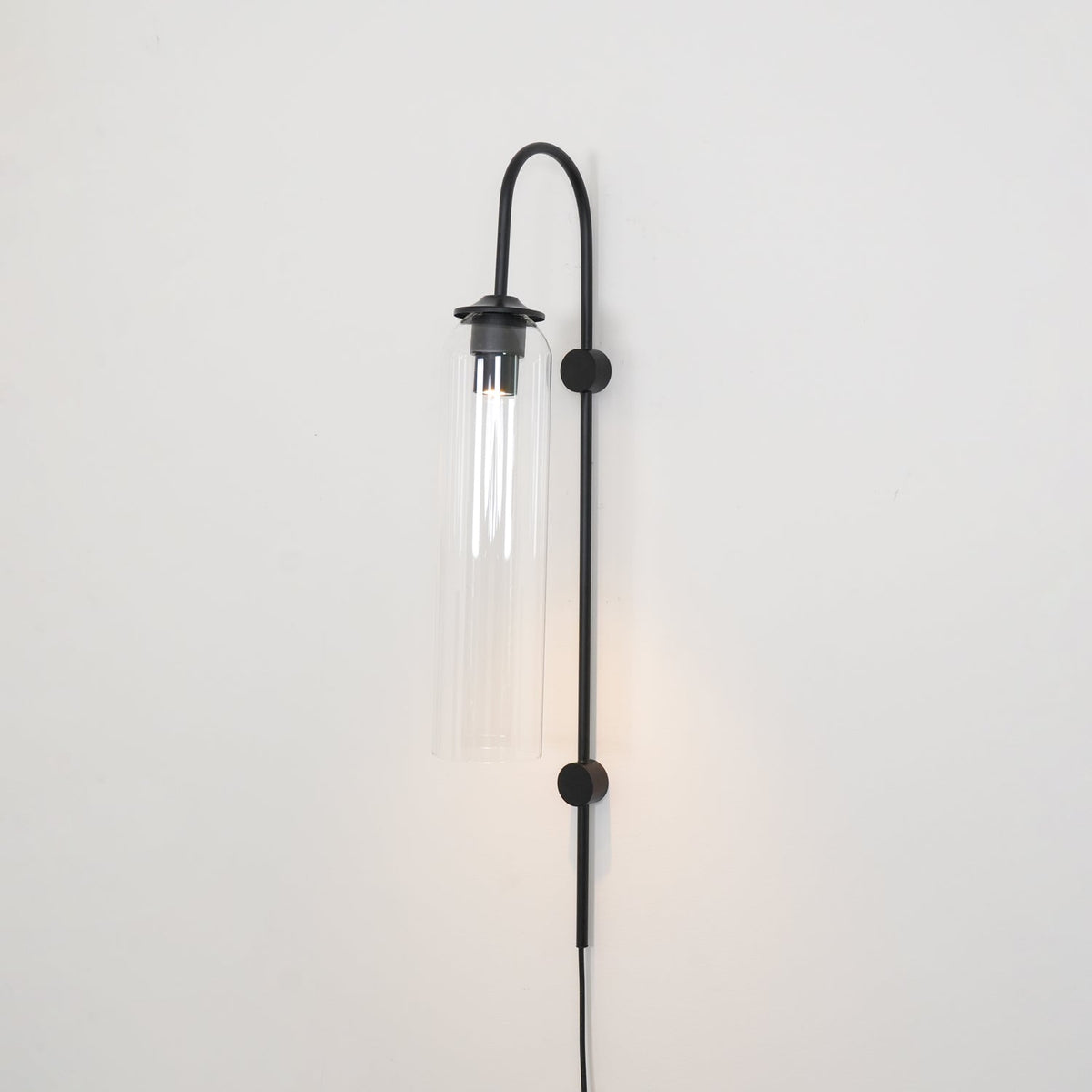 Sleek Glass Plug-In Wall Lamp, 7 Glass Colors