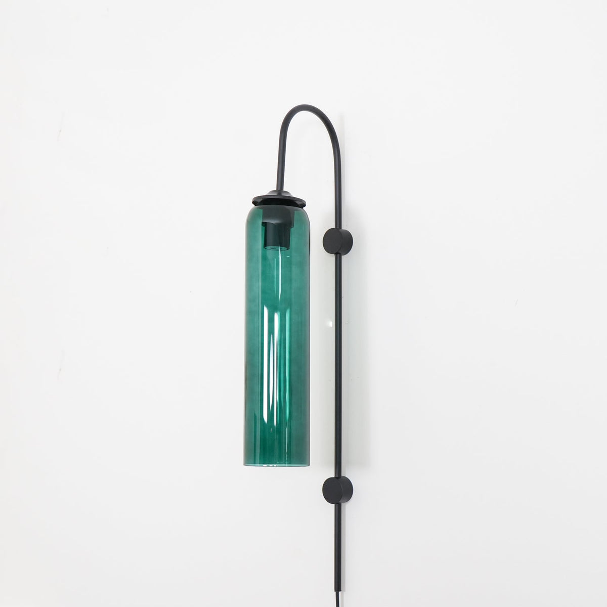 Sleek Glass Plug-In Wall Lamp, 7 Glass Colors