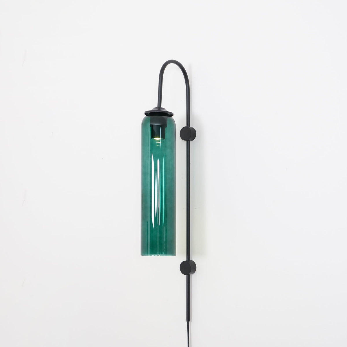 Sleek Glass Plug-In Wall Lamp, 7 Glass Colors