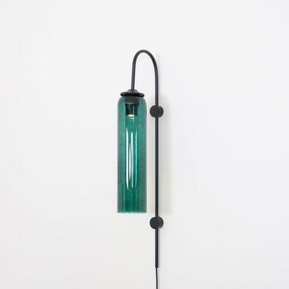 Sleek Glass Plug-In Wall Lamp, 7 Glass Colors