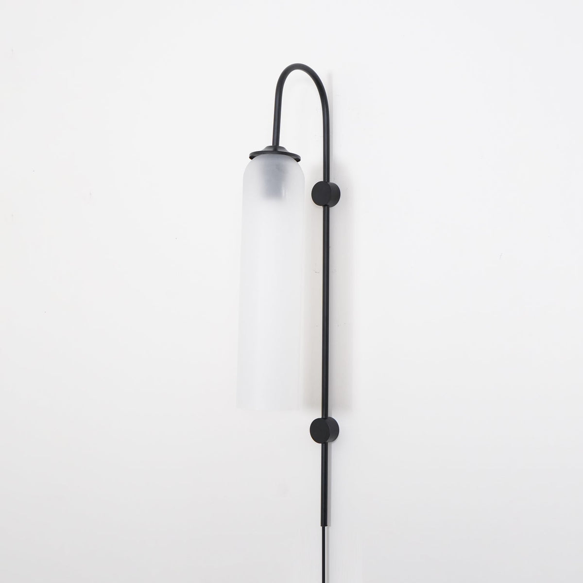 Sleek Glass Plug-In Wall Lamp, 7 Glass Colors