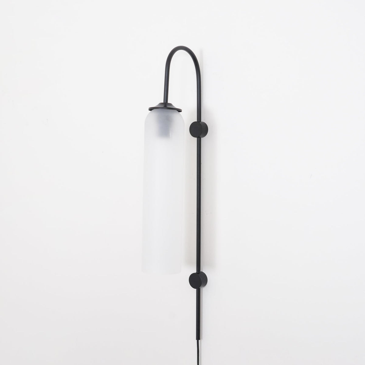 Sleek Glass Plug-In Wall Lamp, 7 Glass Colors