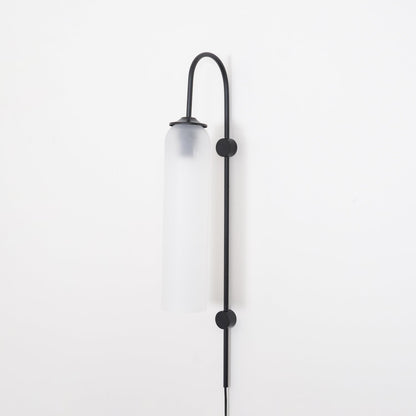 Sleek Glass Plug-In Wall Lamp, 7 Glass Colors