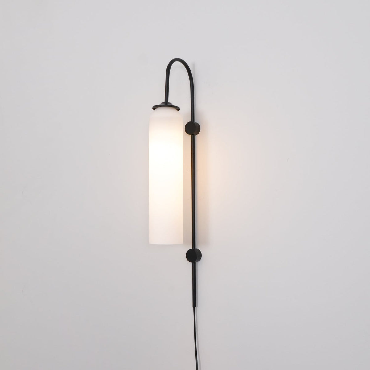 Sleek Glass Plug-In Wall Lamp, 7 Glass Colors