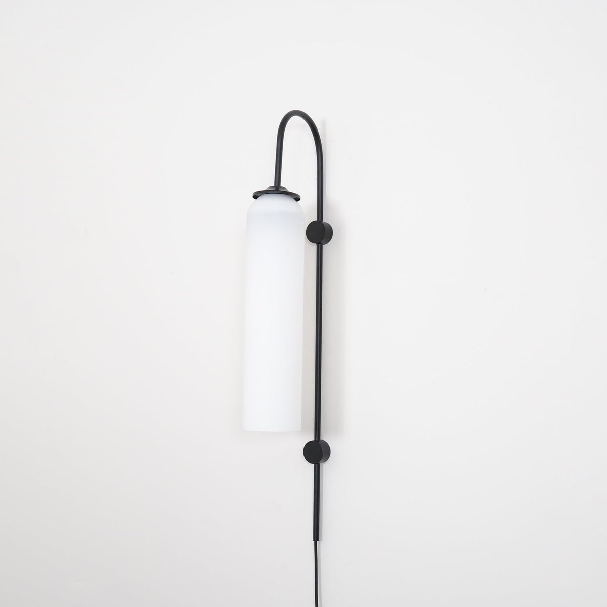 Sleek Glass Plug-In Wall Lamp, 7 Glass Colors