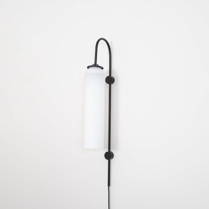 Sleek Glass Plug-In Wall Lamp, 7 Glass Colors