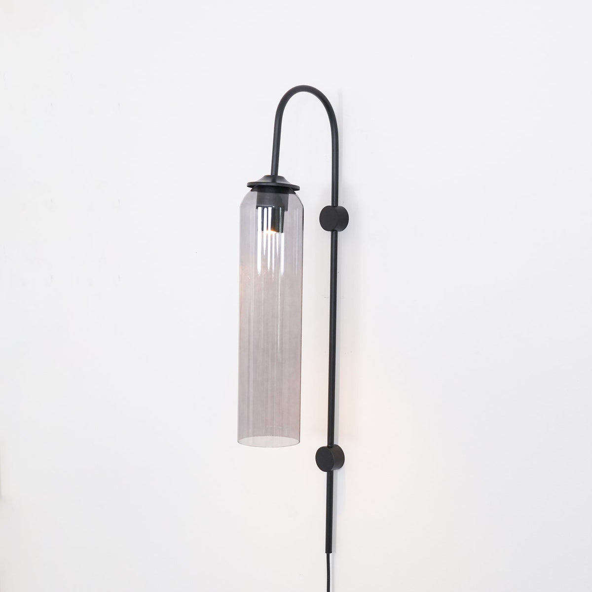 Sleek Glass Plug-In Wall Lamp, 7 Glass Colors