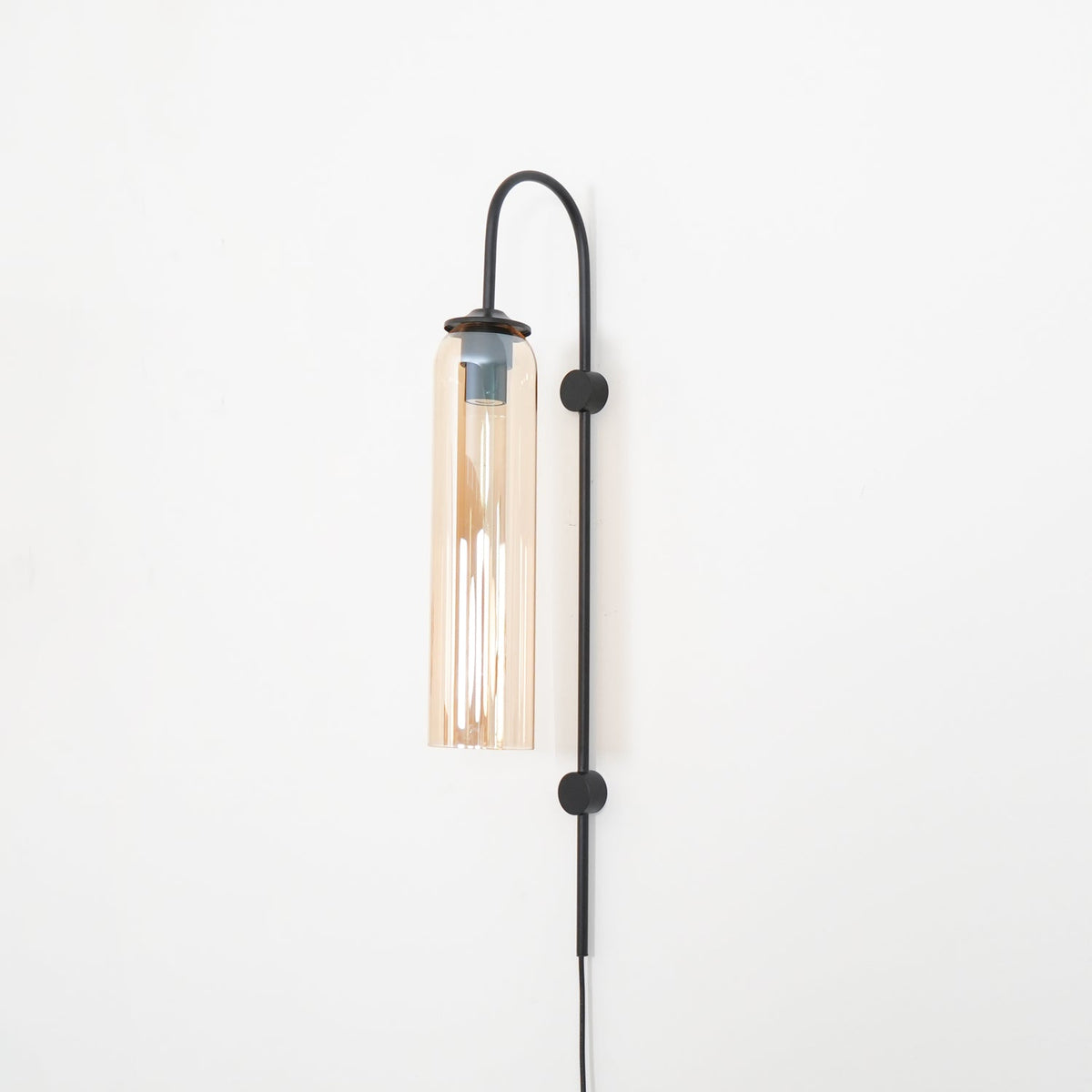Sleek Glass Plug-In Wall Lamp, 7 Glass Colors