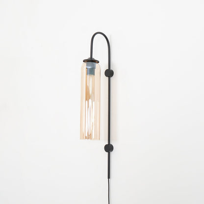 Sleek Glass Plug-In Wall Lamp, 7 Glass Colors