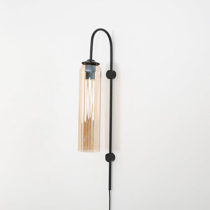 Sleek Glass Plug-In Wall Lamp, 7 Glass Colors