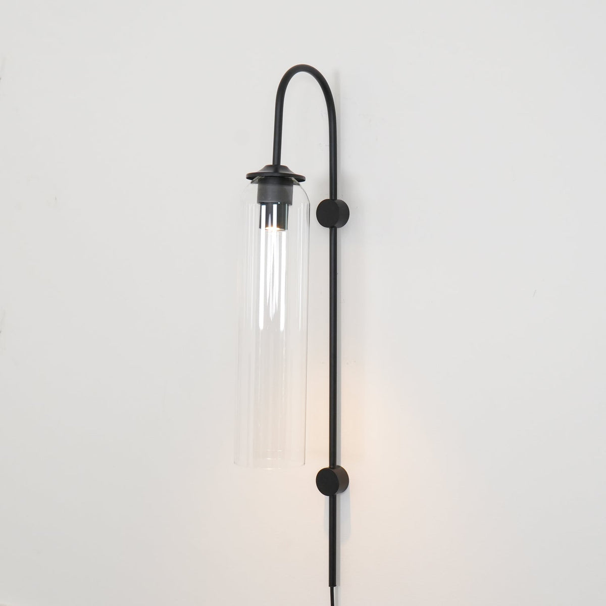 Sleek Glass Plug-In Wall Lamp, 7 Glass Colors