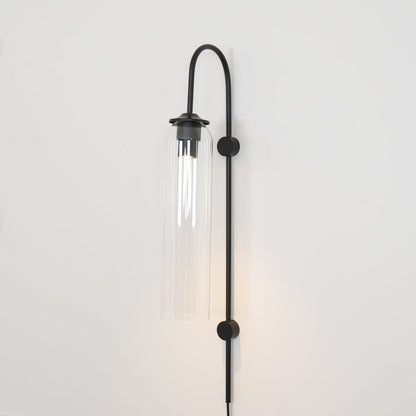 Sleek Glass Plug-In Wall Lamp, 7 Glass Colors
