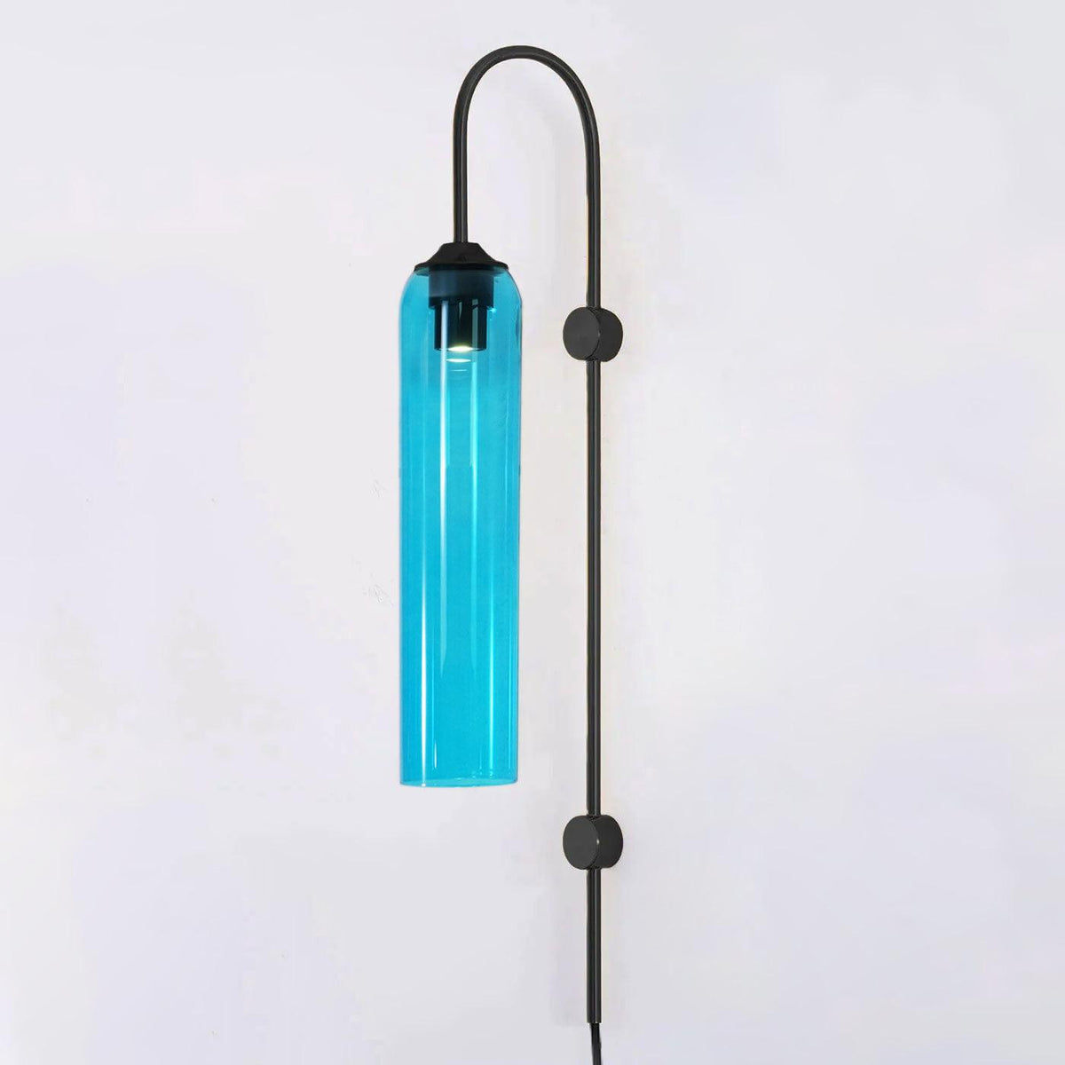Sleek Glass Plug-In Wall Lamp, 7 Glass Colors