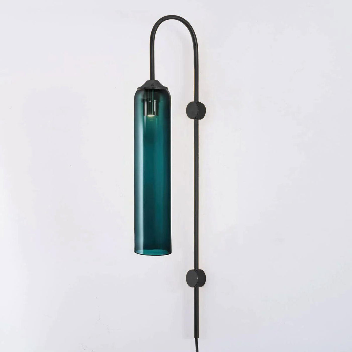Sleek Glass Plug-In Wall Lamp, 7 Glass Colors