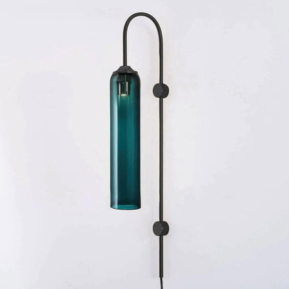 Sleek Glass Plug-In Wall Lamp, 7 Glass Colors