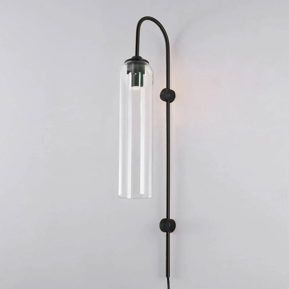 Sleek Glass Plug-In Wall Lamp, 7 Glass Colors