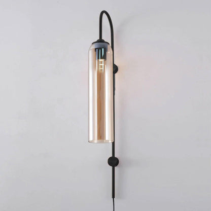 Sleek Glass Plug-In Wall Lamp, 7 Glass Colors