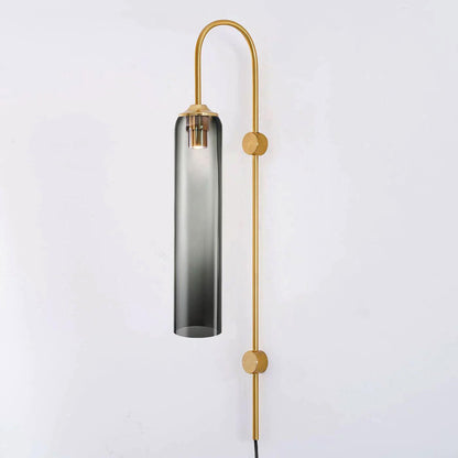 Sleek Glass Plug-In Wall Lamp, 7 Glass Colors — lifestyle view