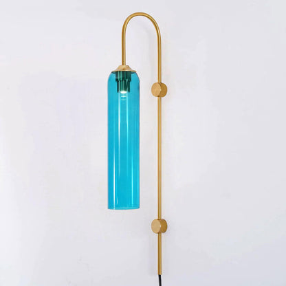 Sleek Glass Plug-In Wall Lamp, 7 Glass Colors