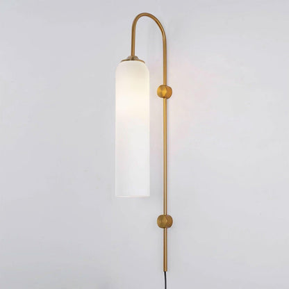Sleek Glass Plug-In Wall Lamp, 7 Glass Colors