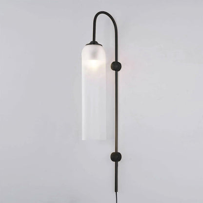 Sleek Glass Plug-In Wall Lamp, 7 Glass Colors