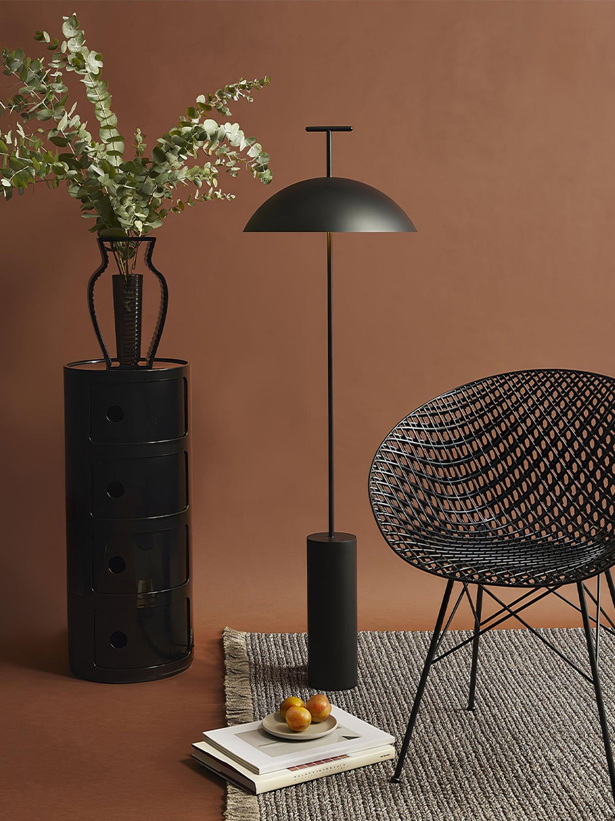 Monolith Dome Floor Lamp - Adjustable Brightness & Energy Efficient De — front view