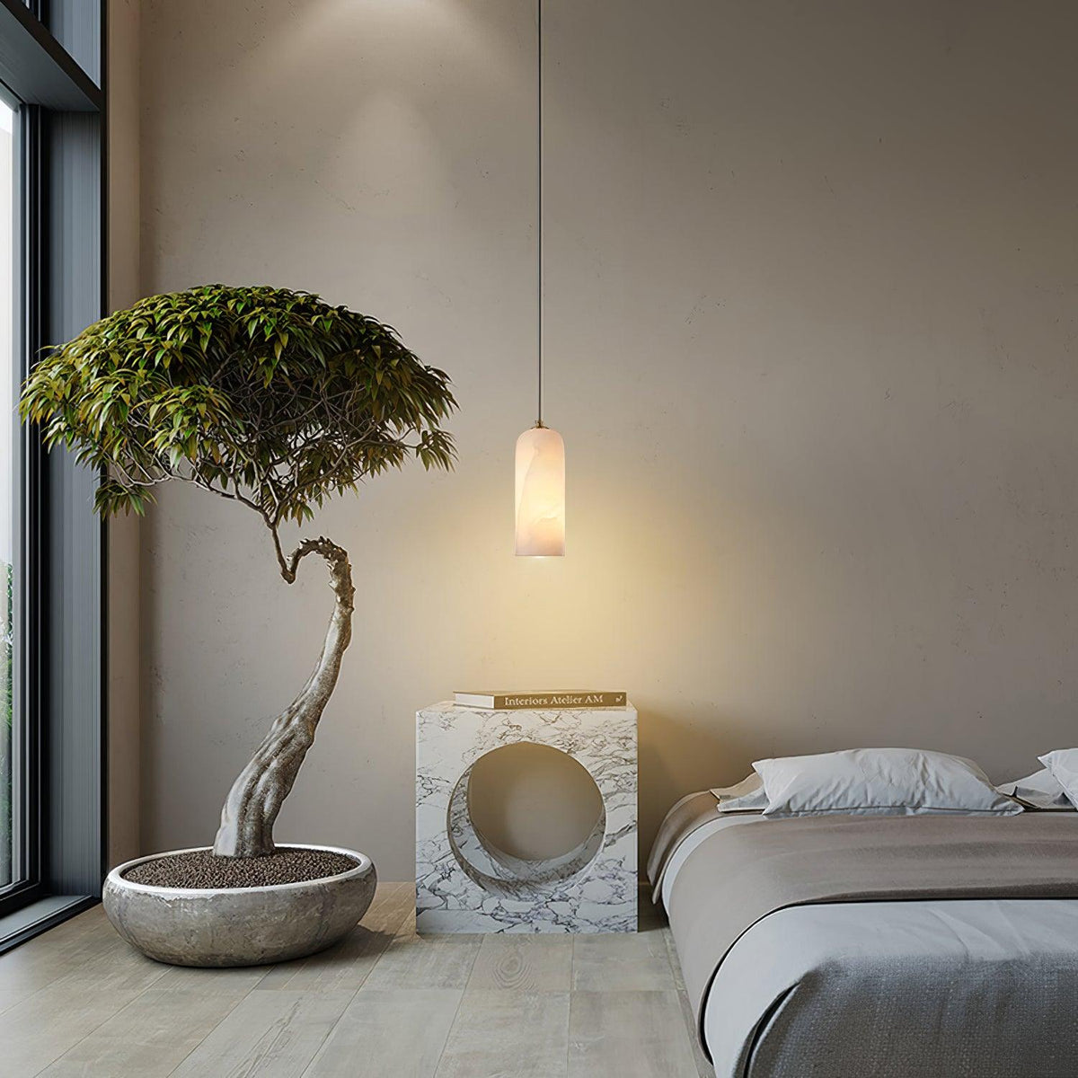 Monty  Alabaster Pendant Lamp Position 15