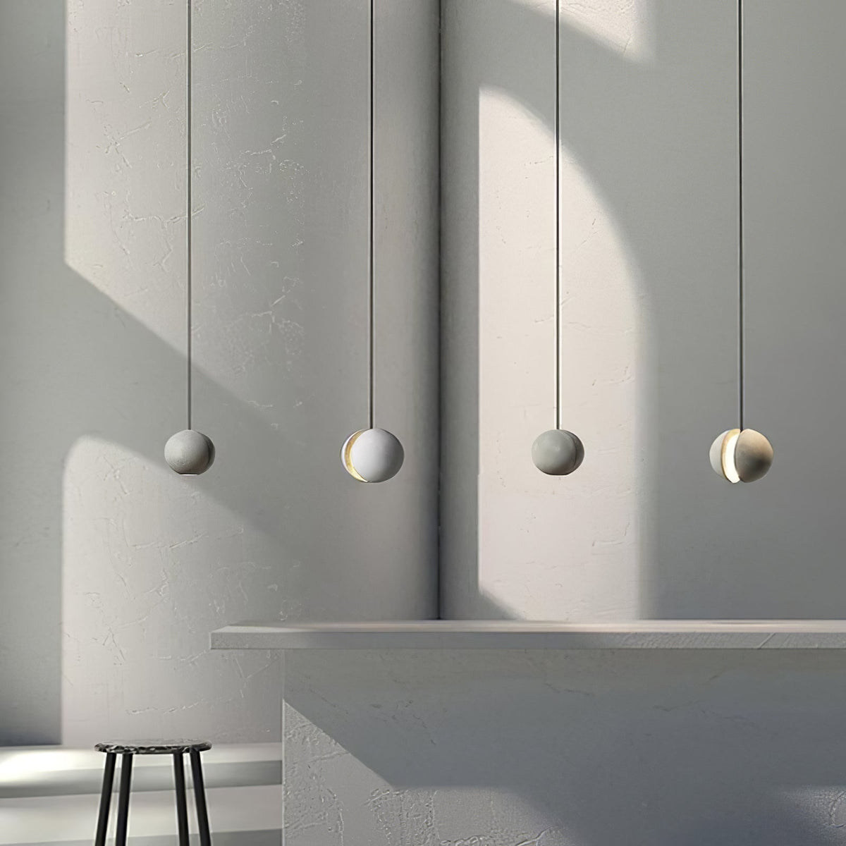 Moon Concrete Pendant Lamp Position 8