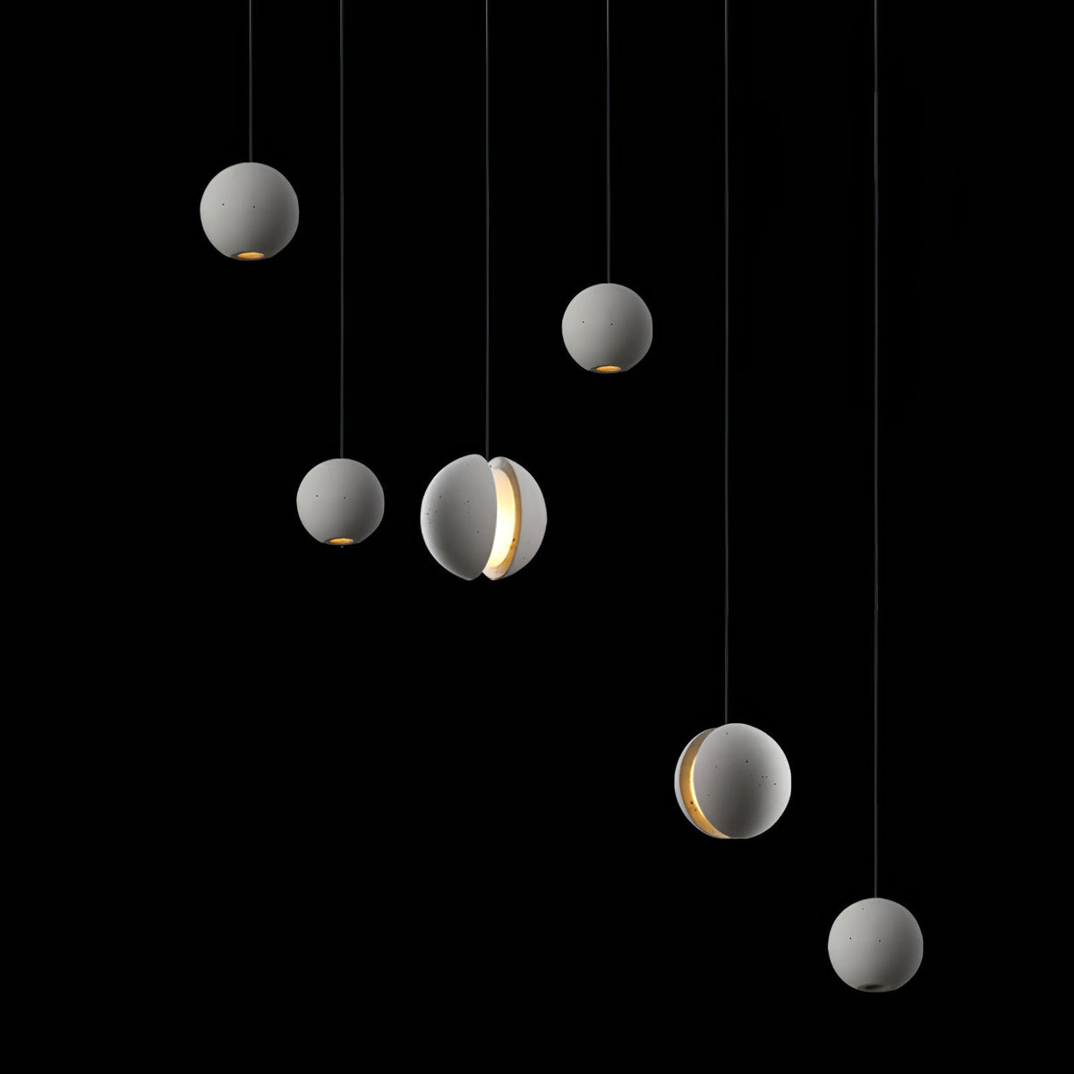 Moon Concrete Pendant Lamp Position 90
